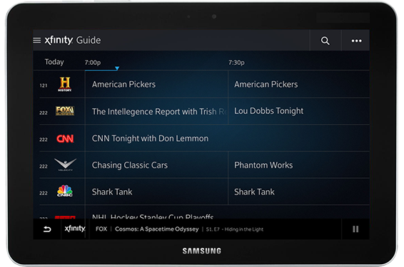 Graphical TV navigation