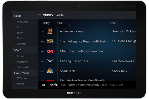 Remote-control app layout