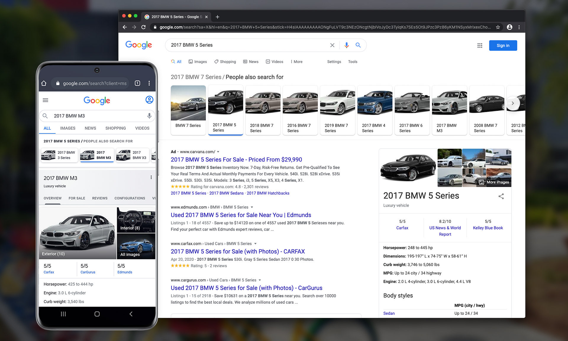 Material Design card layout