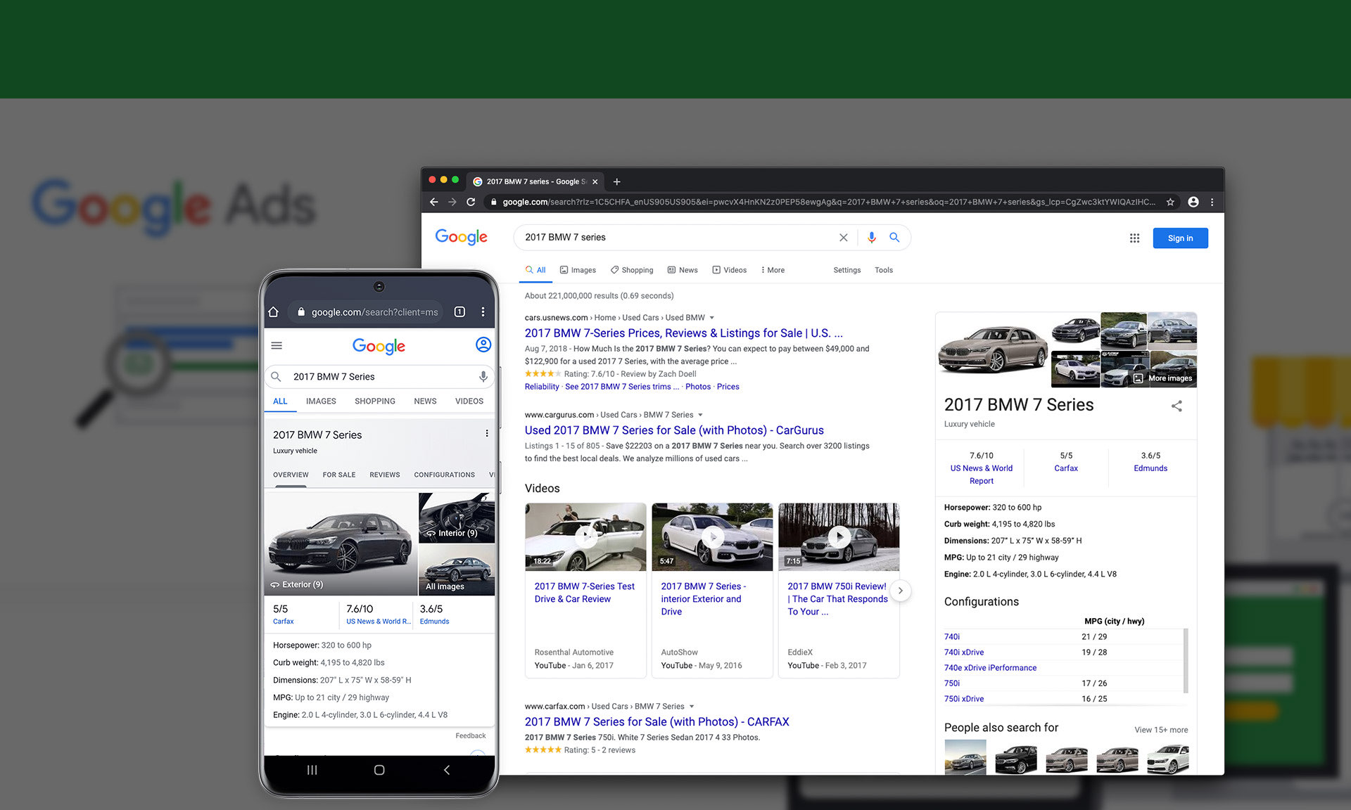 Responsive ad grid system