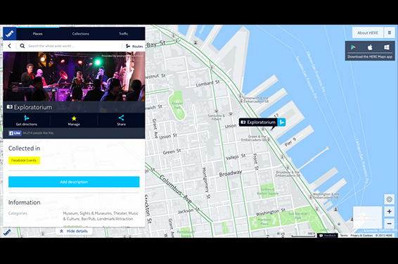 Here Maps · shared directions experience