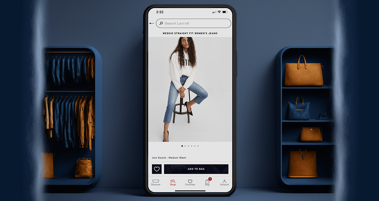 Levi's self-checkout interface